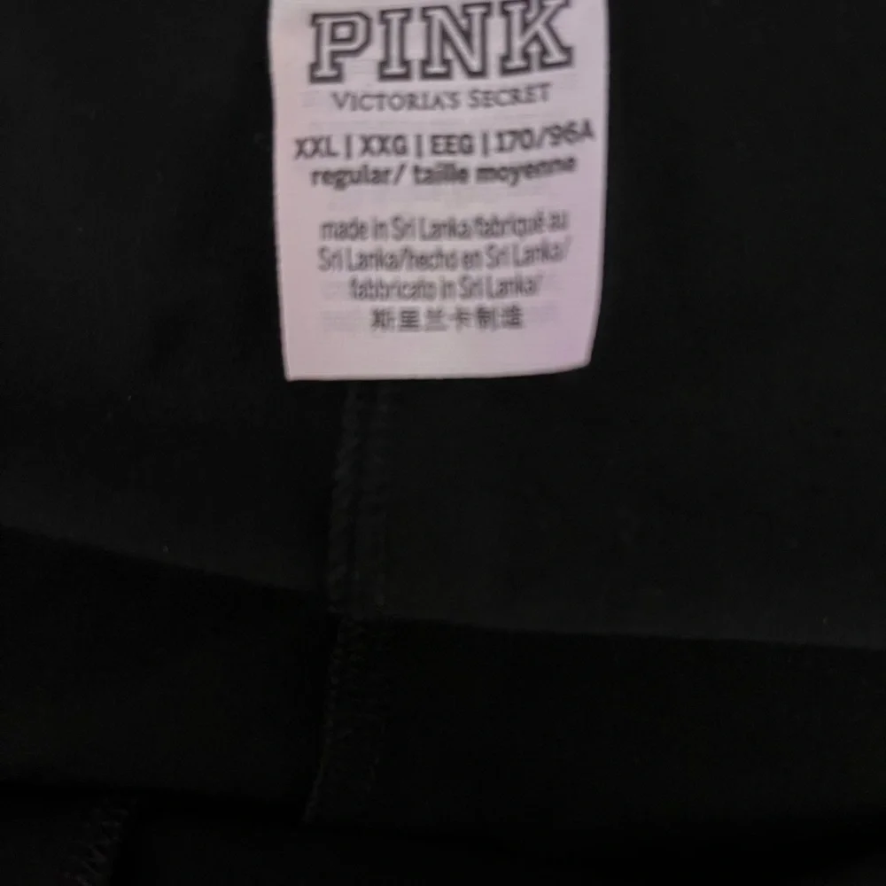 PINK Victoria's Secret Classic fold over Black Leggings - Picture 4 of 6